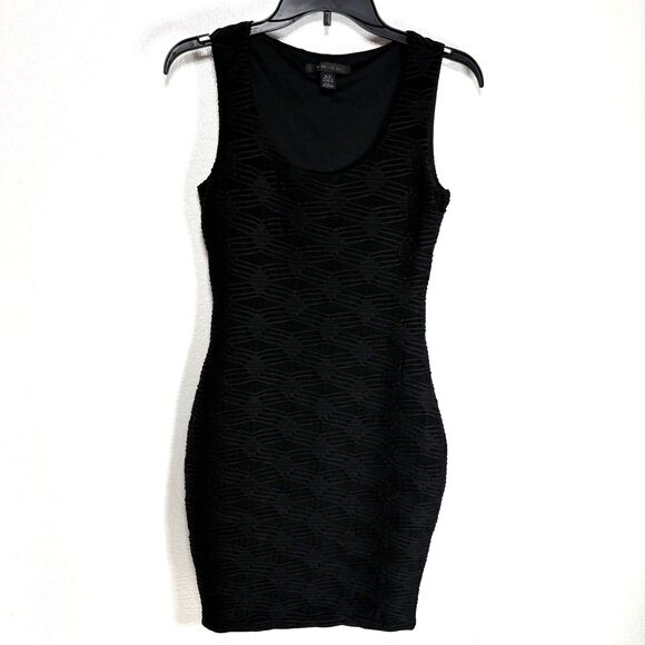 Amisu Black Stretchy Tank Dress Size 6 Lined - Picture 1 of 10